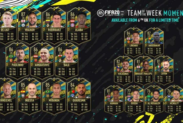 FIFA 20 Team of the Week Moments Announced