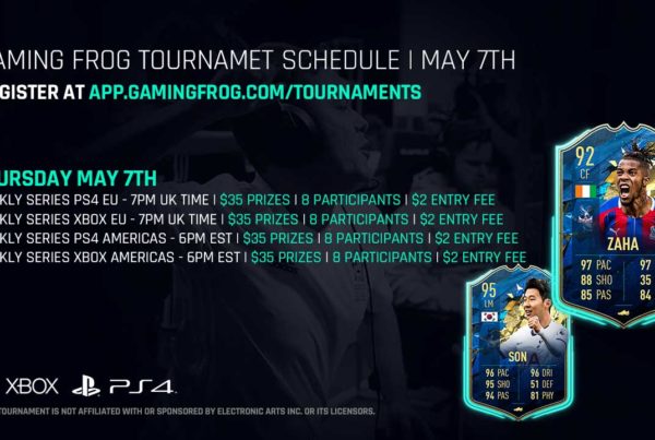 Gaming Frog FIFA 20 Tournament Schedule May 7